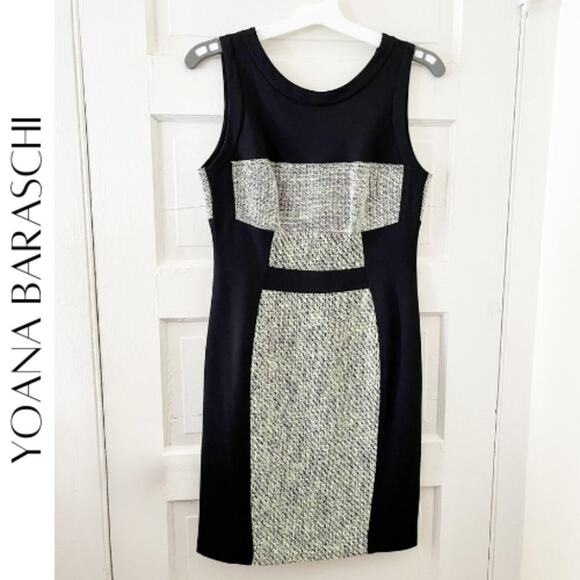 ANTHROPOLOGIE | YOANA BARASCHI Black & Green Sleeveless Sheath Dress, 10, NWOT! - Picture 1 of 10